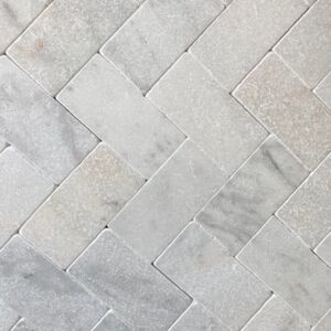 Carrara Tumbled Marble Bricks (Sample)