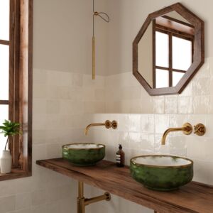 Monaco Zellige Milky White Square Glazed Ceramic