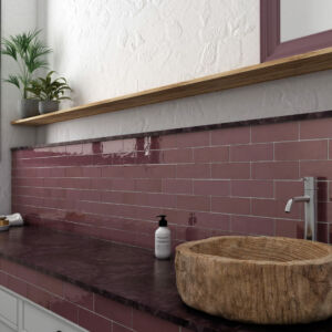 Monaco Glazed Crimson Ceramic