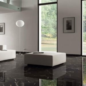 Romana Nero Polished Porcelain (Sample)