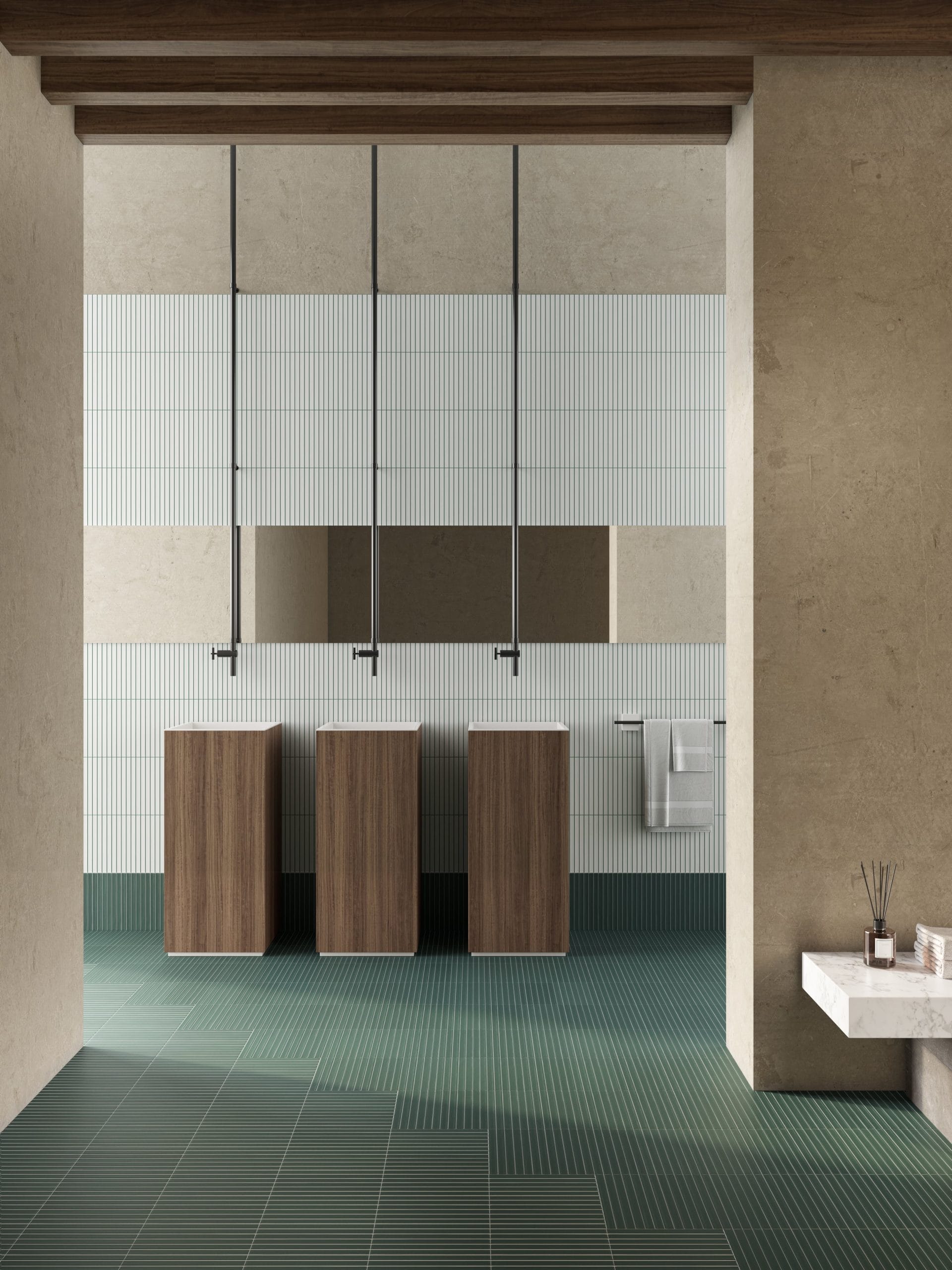 Colori Kit Kat Petrol Green Matt Porcelain