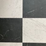 Parisian Carrara and Nero Chequer Porcelain