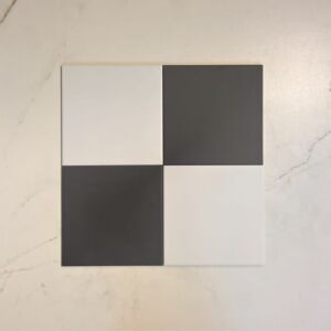 Victorian Patrona Old White & Off Black Chequer Porcelain